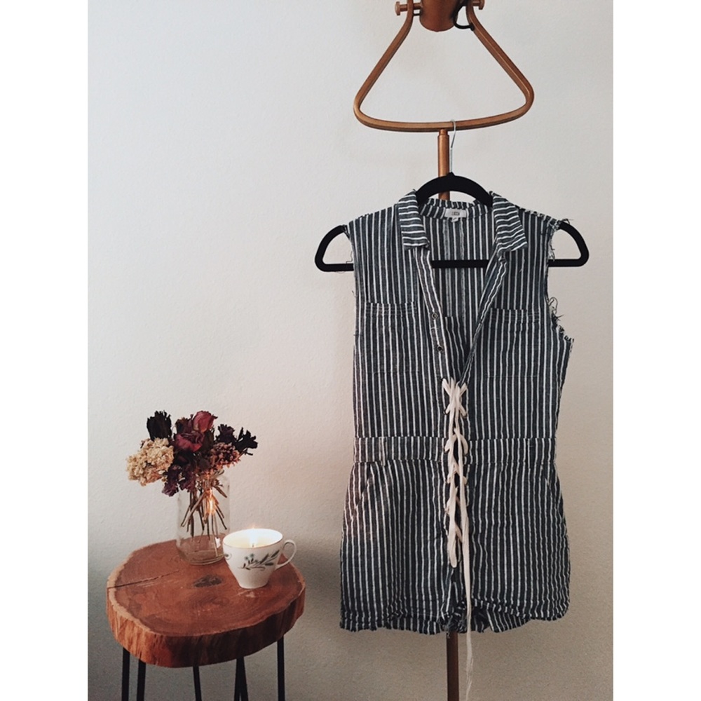 Vintage Striped Sailor Romper XS